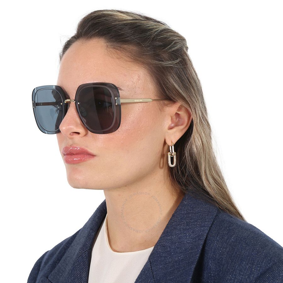 image of New Dior UltraDior - Su-B0B0 Square Sunglasses in Gold, Women's