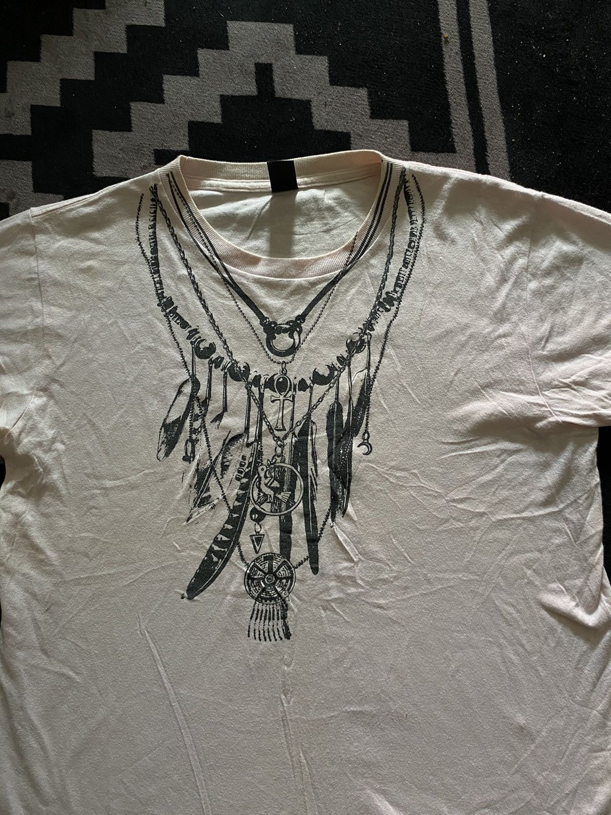 Le Grande Bleu (L.G.B.) Japanese ifsixwasnine style graniph feather tshirt Size US M / EU 48-50 / 2 - 2 Thumbnail