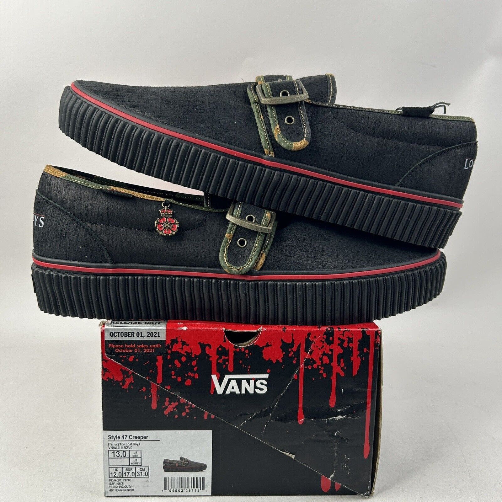 image of Vans X House Of Terror Style 47 Creeper “The Lost Boys” 2024 Shoes in Black, Men's (Size 13)