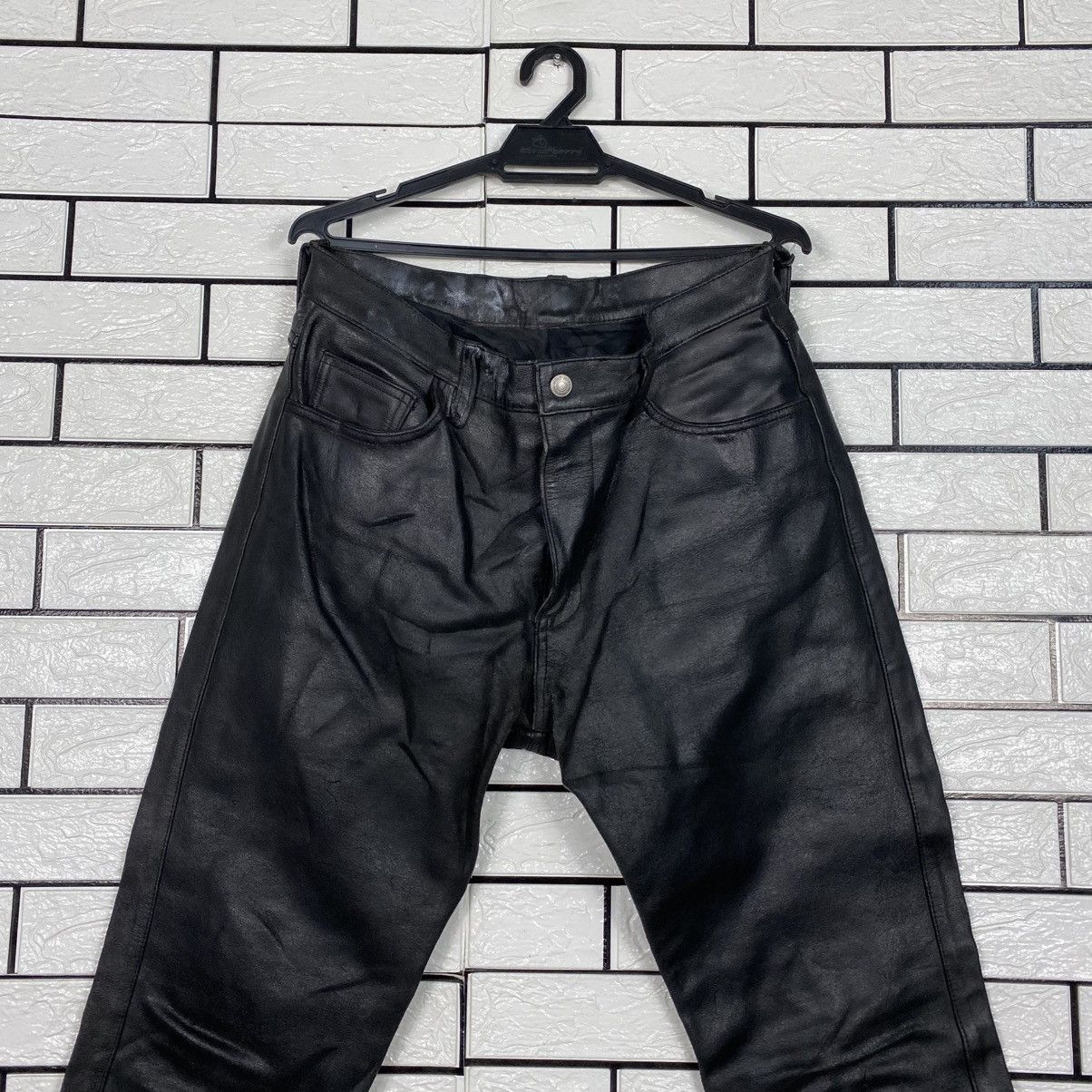 Japanese Brand Vintage Leather Pants Racing Wear Issey Miyake Size US 28 / EU 44 - 5 Thumbnail