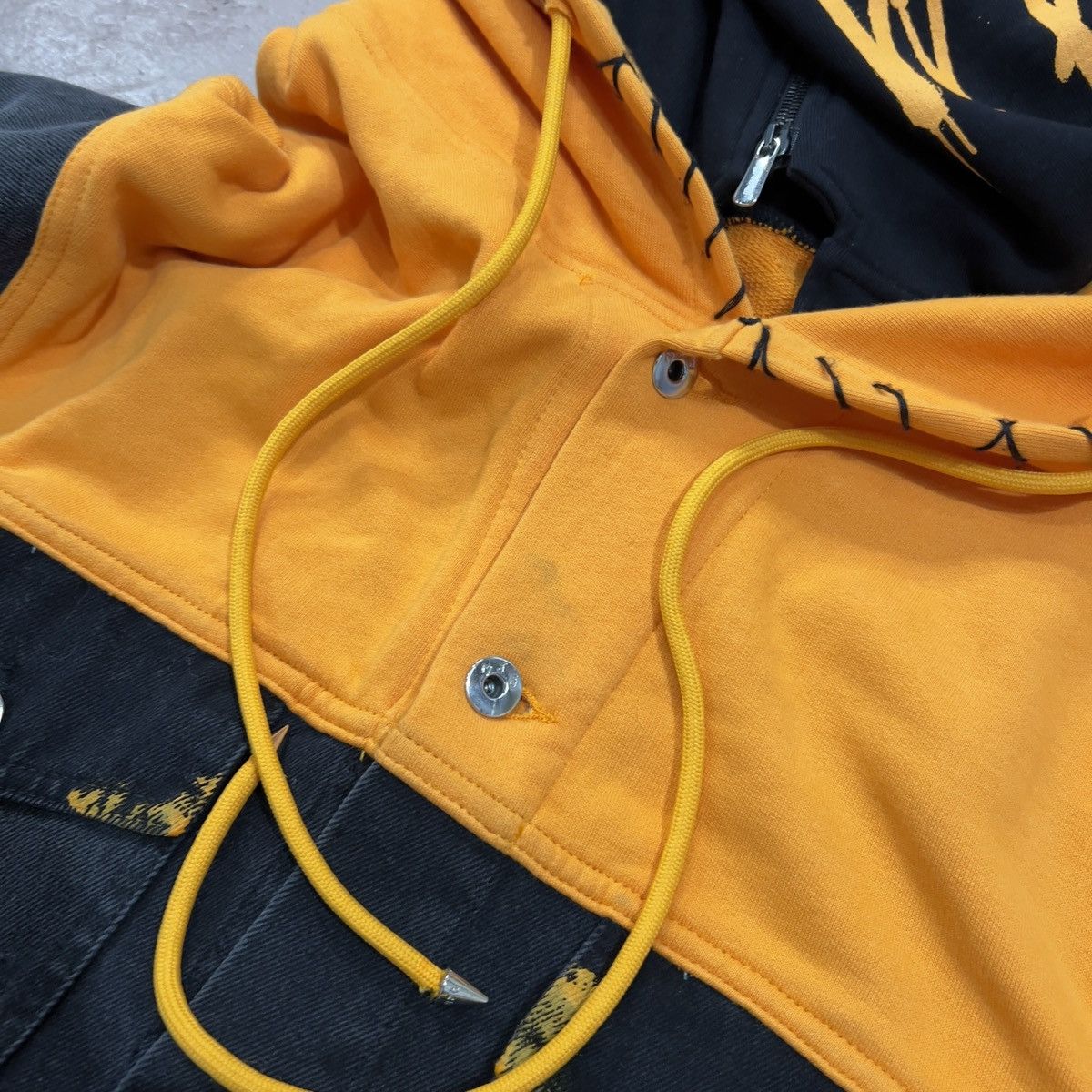 Marc Jacques Burton Marc Jaques Burton Orange Denim jacket with oversized hood Size US XL / EU 56 / 4 - 8 Thumbnail