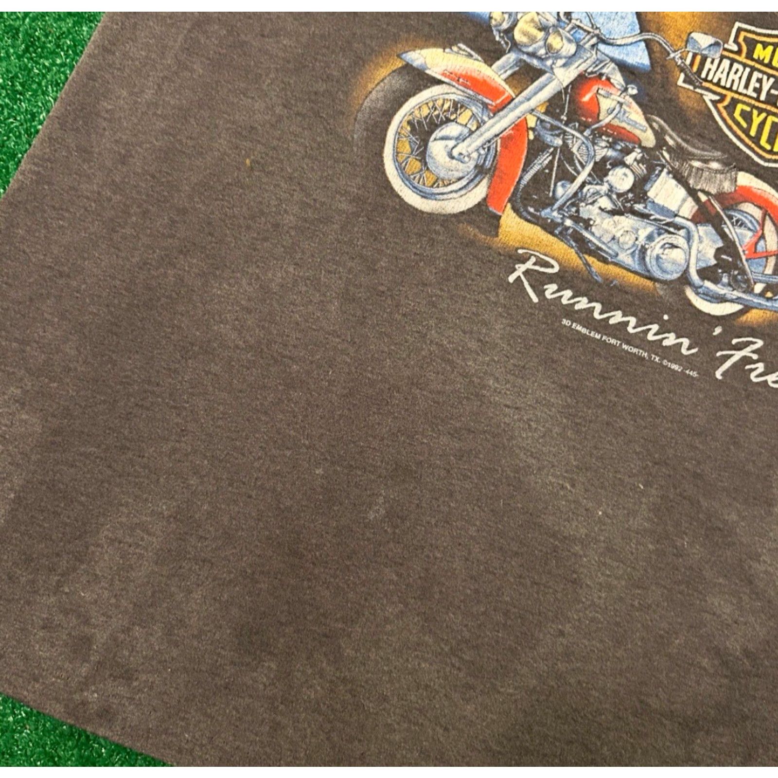 Harley Davidson VINTAGE 80s 90s Harley Davidson 3D Emblem Runnin Free Rat Fink 1993 VTG Shirt XL Size US XL / EU 56 / 4 - 4 Thumbnail