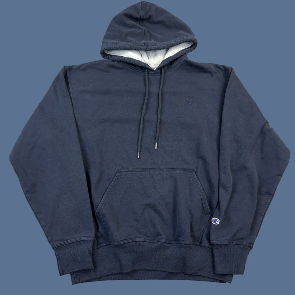 Champion Champion Hoodie Mens Large Navy Embroidered Logo Pullover Size US L / EU 52-54 / 3 - 1 Thumbnail