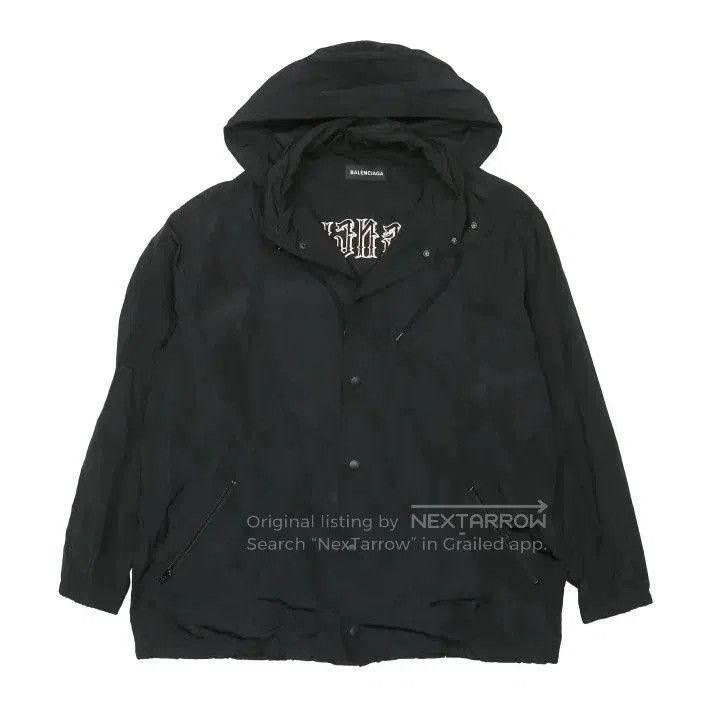 Balenciaga Balenciaga Black Hooded Button-Up Jacket. Size US L / EU 52-54 / 3 - 1 Thumbnail