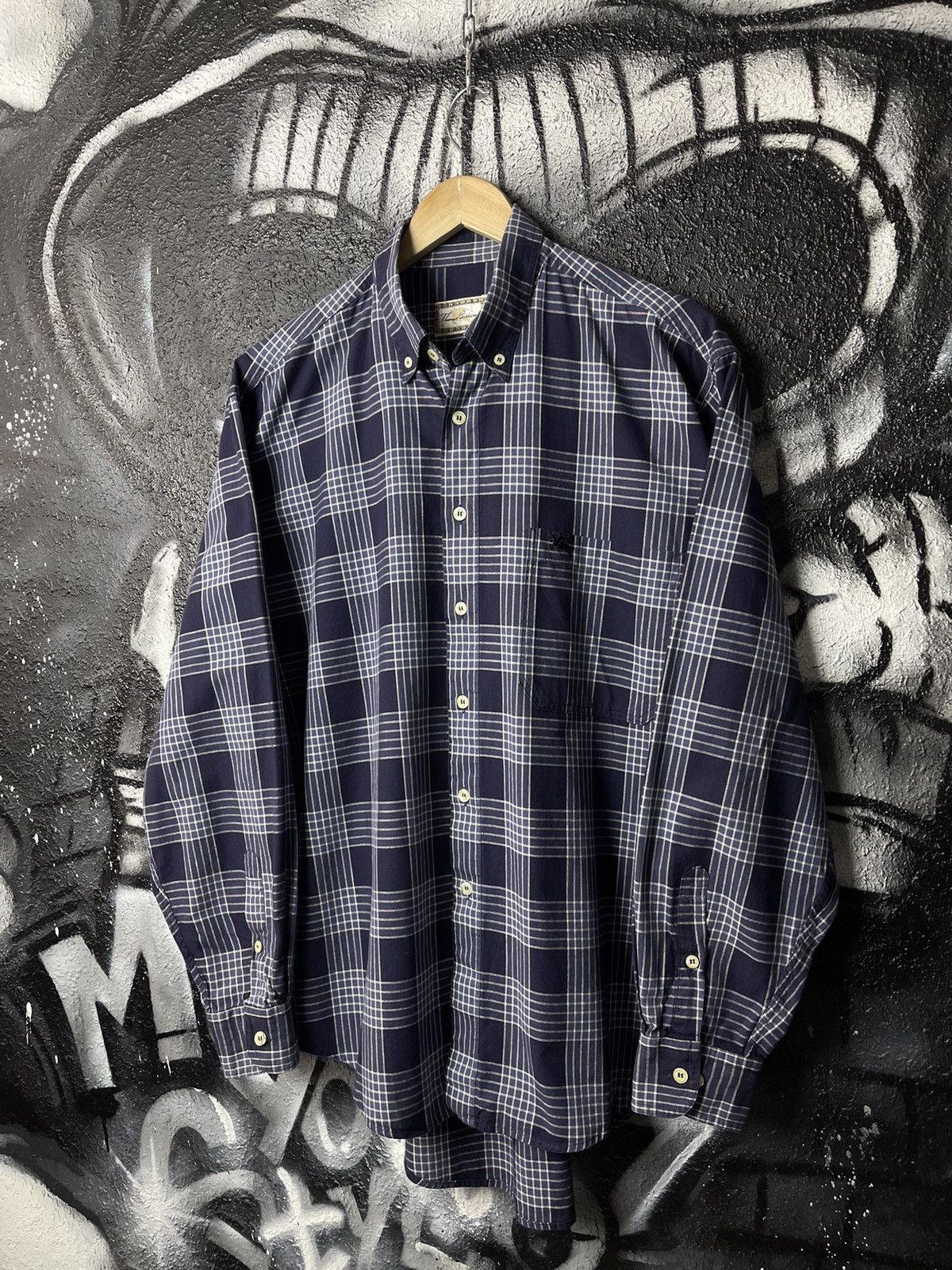 Thomas Burberry Vintage Button Up Shirt Men’s Size Large