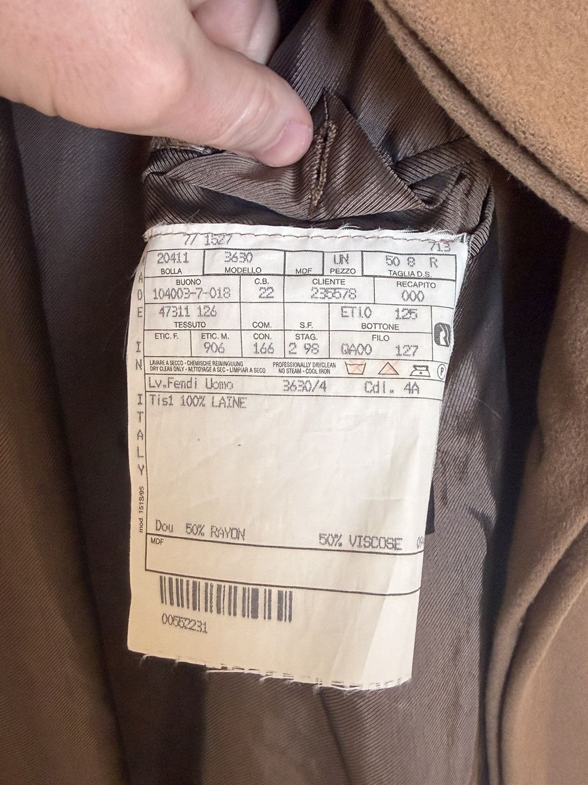Fendi FENDI Vintage Balmacaan Wool Brown Overcoat Size US XL / EU 56 / 4 - 7 Thumbnail