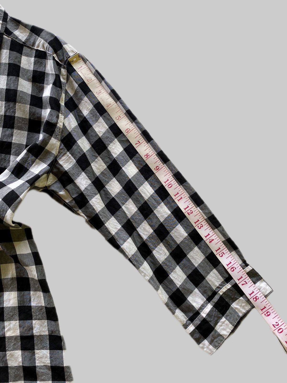 If Six Was Nine × Japanese Brand Vintage Seditionaries Milkboy Asymmetrical Checkered Shirt Size US M / EU 48-50 / 2 - 5 Thumbnail