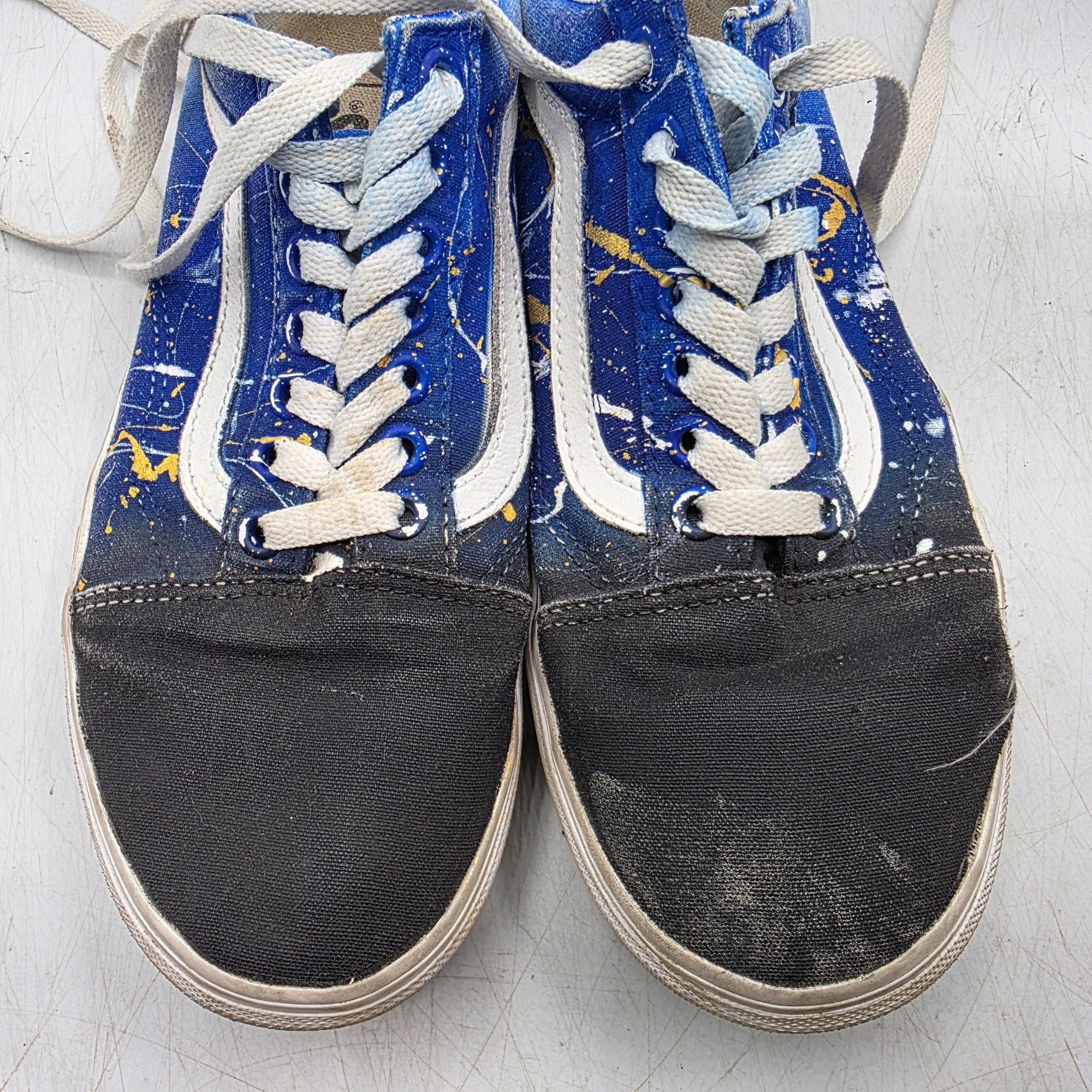 Vans Vans Off The Wall Womens Size 8 Blue Black Sneaker Shoes Wal Size US 8 / IT 38 - 11 Thumbnail