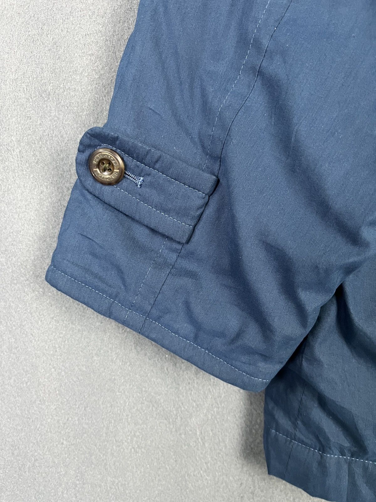 Burberry × Vintage Burberrys Blue Hooded Coat Jacket Quilted Lined Size US L / EU 52-54 / 3 - 10 Thumbnail