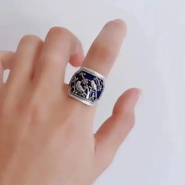 Japanese Brand × Jewelry Vintage Birds Engraving Adjustable Ring Size ONE SIZE - 1 Thumbnail