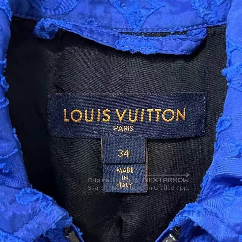 Louis Vuitton Louis Vuitton Dark blue full-print logo zipper jacket Size XXS / US 00 / IT 34 - 4 Thumbnail