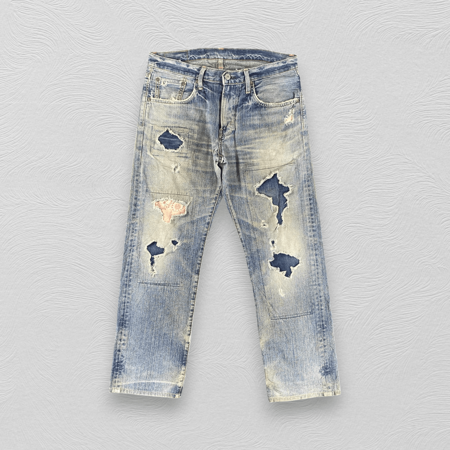 Edwin Vintage Edwin Jeans Back Buckle Patchwork Denim KJ3401 Size US 32 / EU 48 - 1 Thumbnail