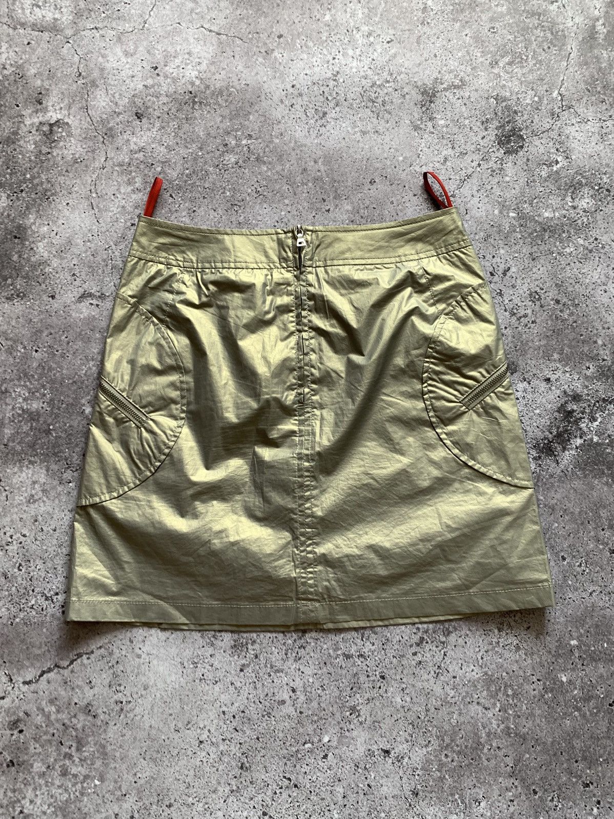 Prada 🔥ARCHIVE PRADA SPORT SILVER METAL 00’s Y2K SKIRT Size XS / US 0-2 / IT 36-38 - 2 Thumbnail