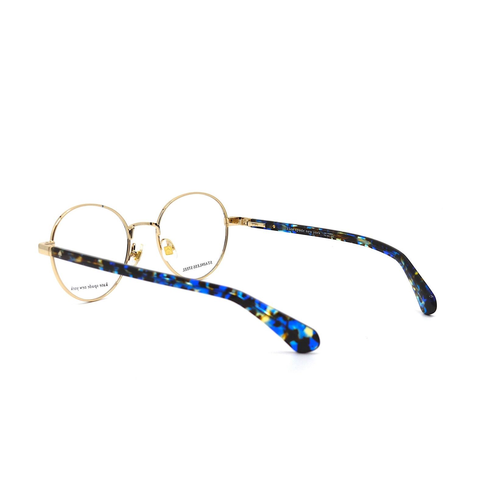 Kate Spade NEW KATE SPADE MARCIANN LKS BLUE GOLD EYEGLASSES FRAME Size ONE SIZE - 8 Thumbnail