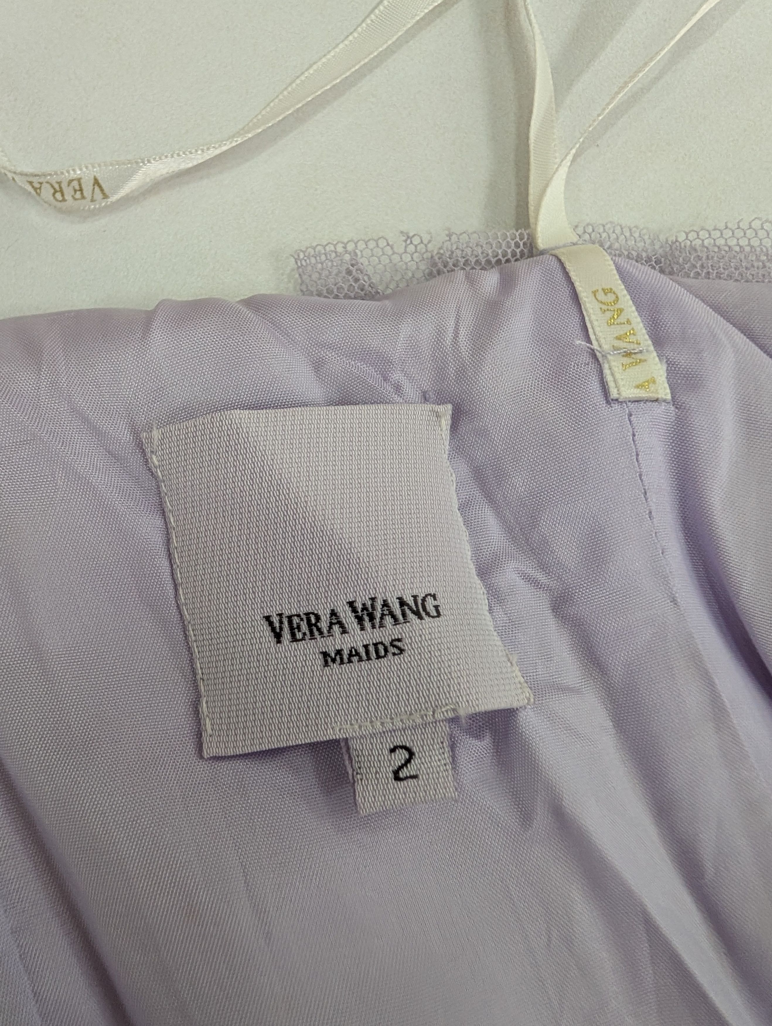 Vera Wang Purple Mesh Dress Size XS / US 0-2 / IT 36-38 - 5 Thumbnail