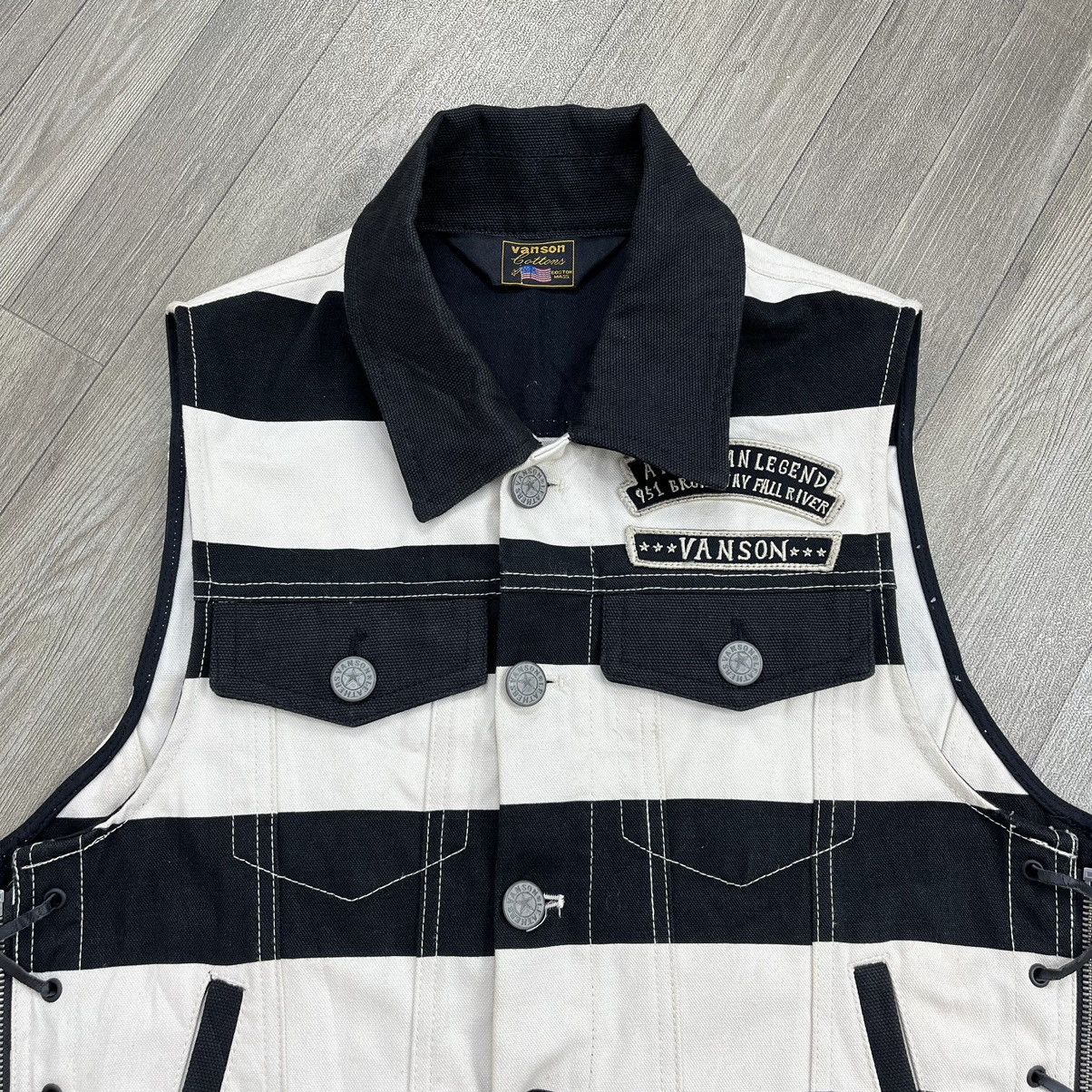 Sports Specialties × Vanson Leathers × Vintage Vintage Vanson Prisoner Motorcycle Punk Vest Ifsixwasnine Size US M / EU 48-50 / 2 - 3 Thumbnail
