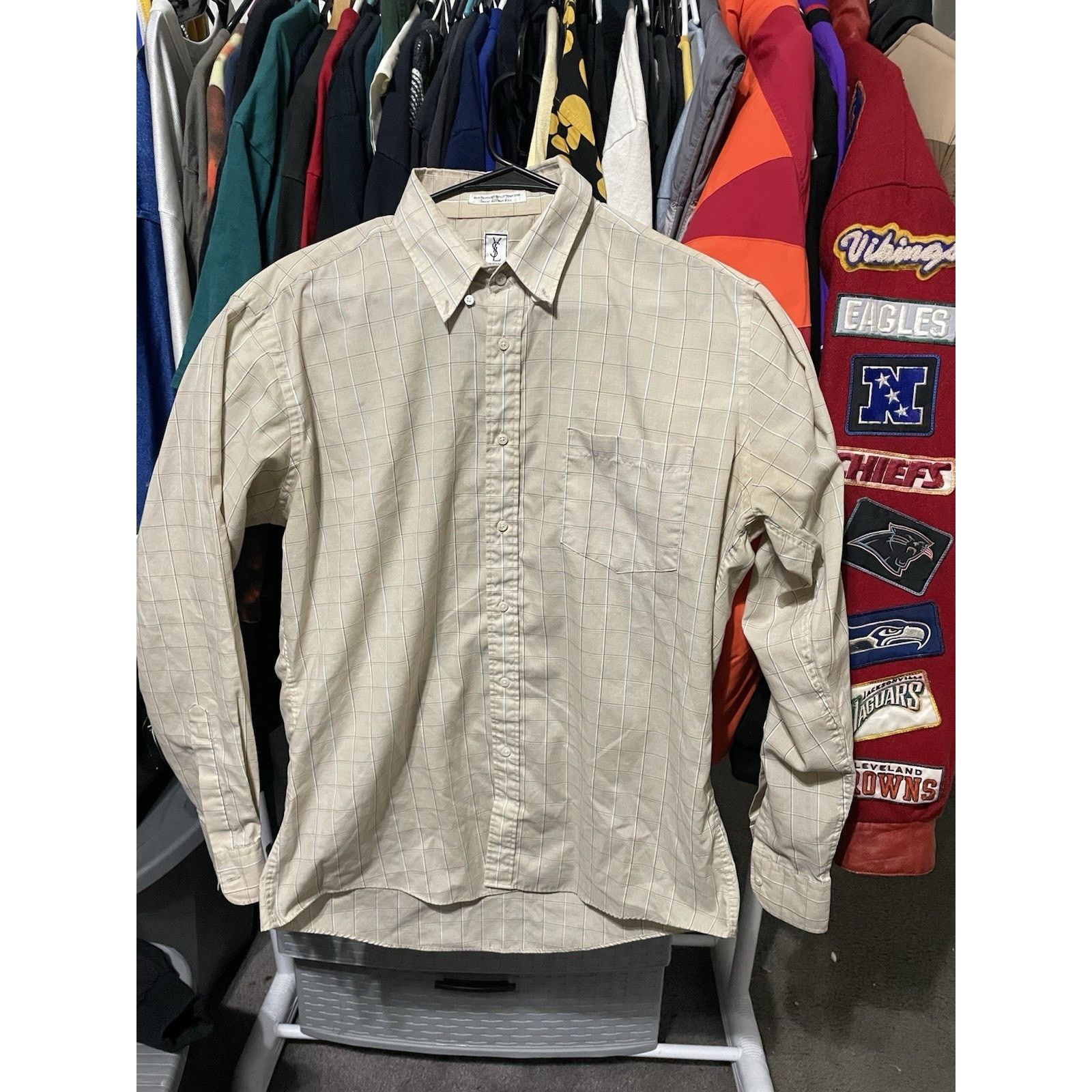 Yves Saint Laurent Size Large- VTG Yves Saint Laurent Button Down Plaid Shirt Size US L / EU 52-54 / 3 - 1 Thumbnail