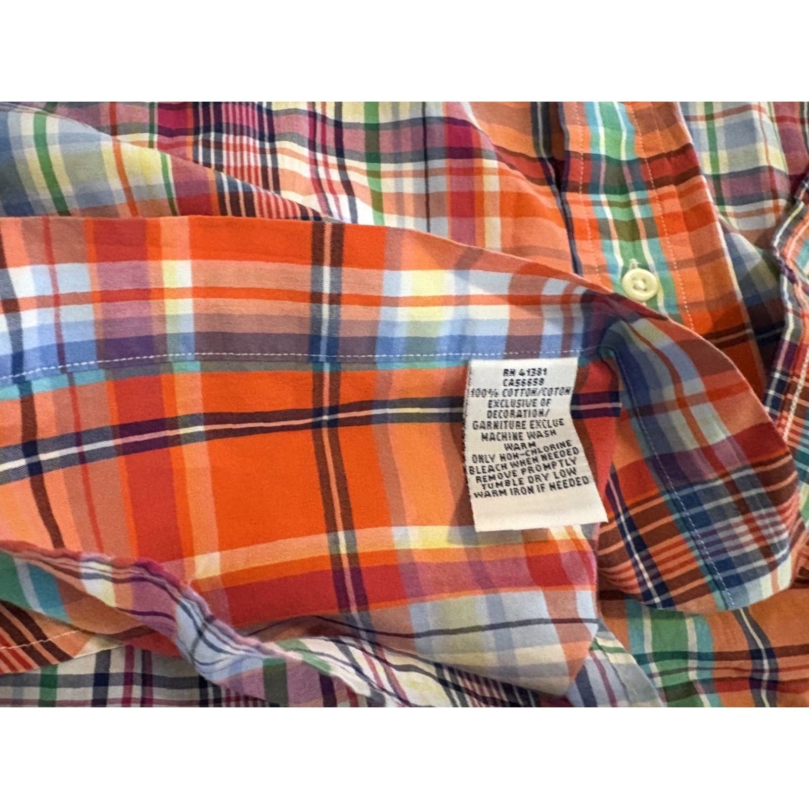 Polo Ralph Lauren Polo Ralph Lauren Long Sleeve Plaid Button-Up 4XLT NWT Orange Blue Multicolor Shirt Mens Size US XXL / EU 58 / 5 - 4 Thumbnail