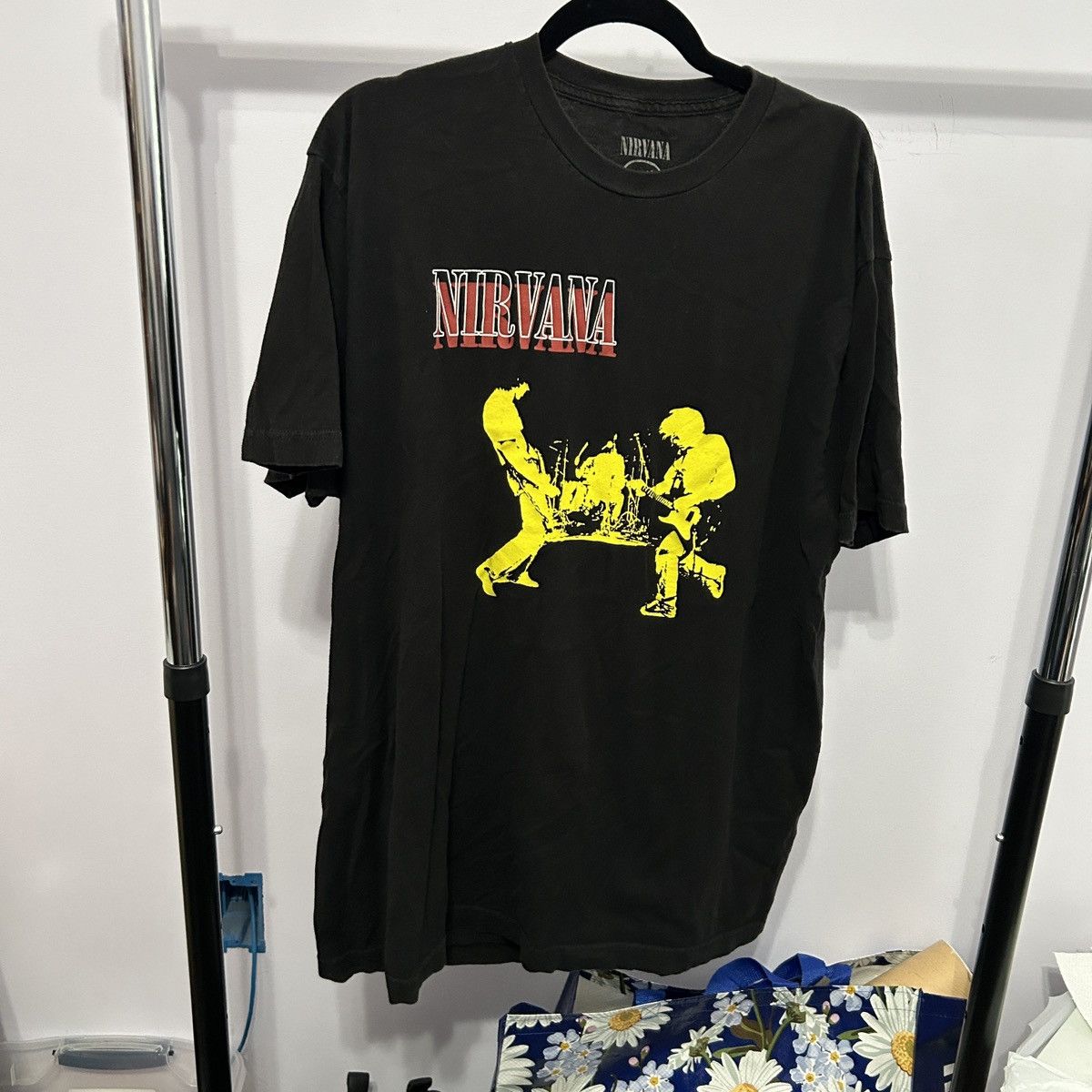 Nirvana Nirvana Black and Yellow Graphic Band Tee Size XL - "Darryl" Size US XL / EU 56 / 4 - 2 Thumbnail
