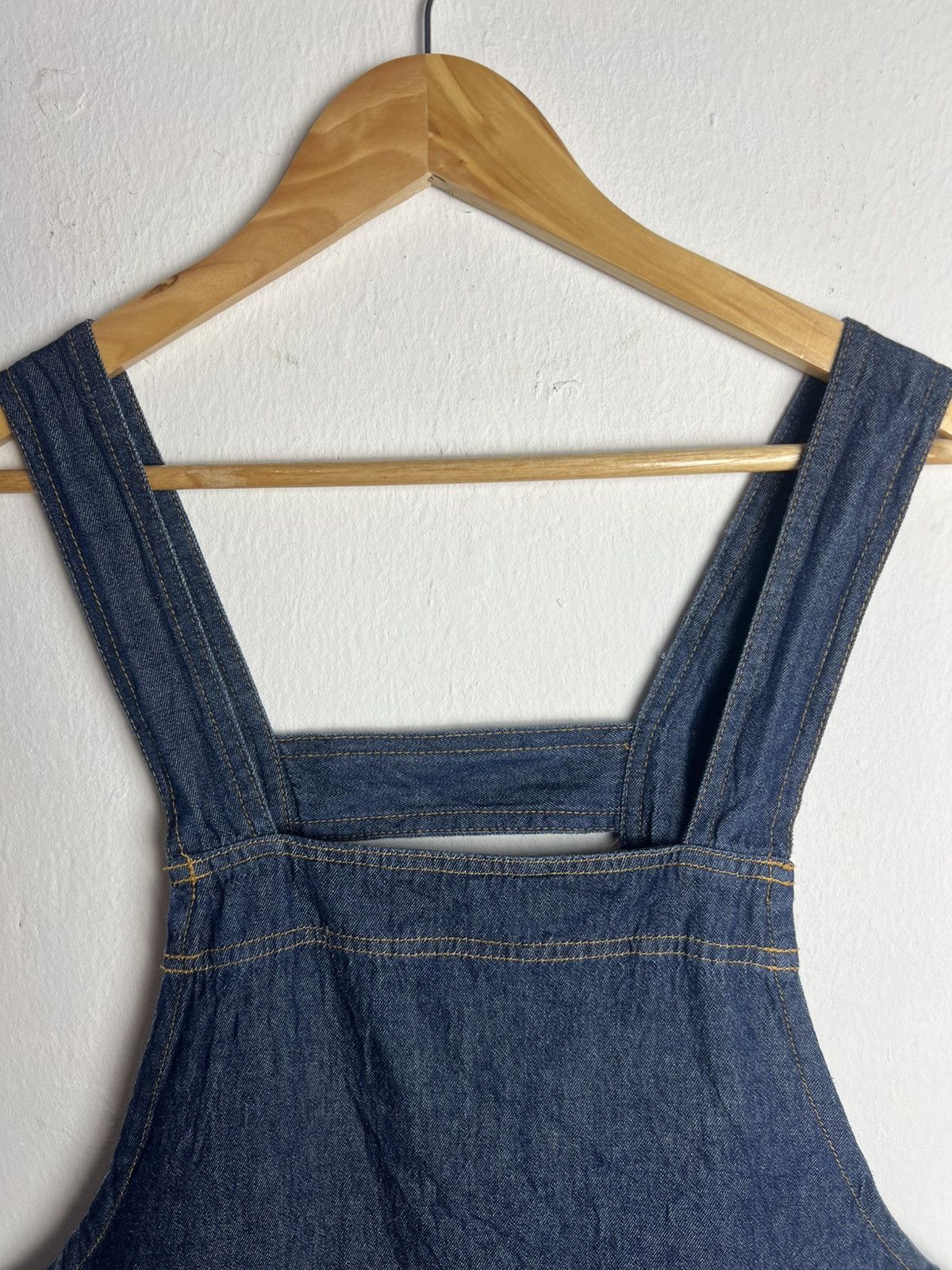 Japanese Brand Clothing Denim Pinafore Dress Apron Size ONE SIZE - 5 Thumbnail