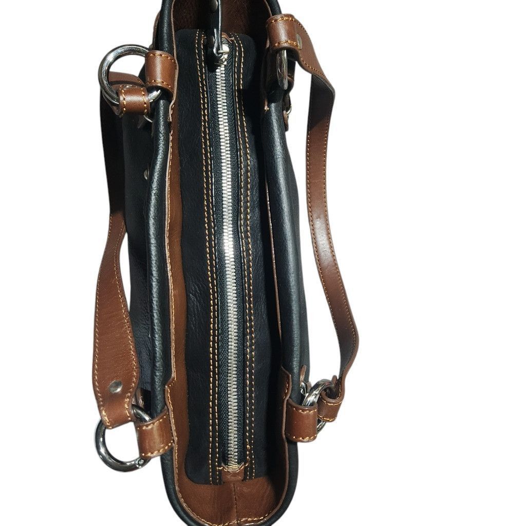 Bosca Bosca Leather Handbag Black and Brown Purse Bag Size ONE SIZE - 11 Thumbnail