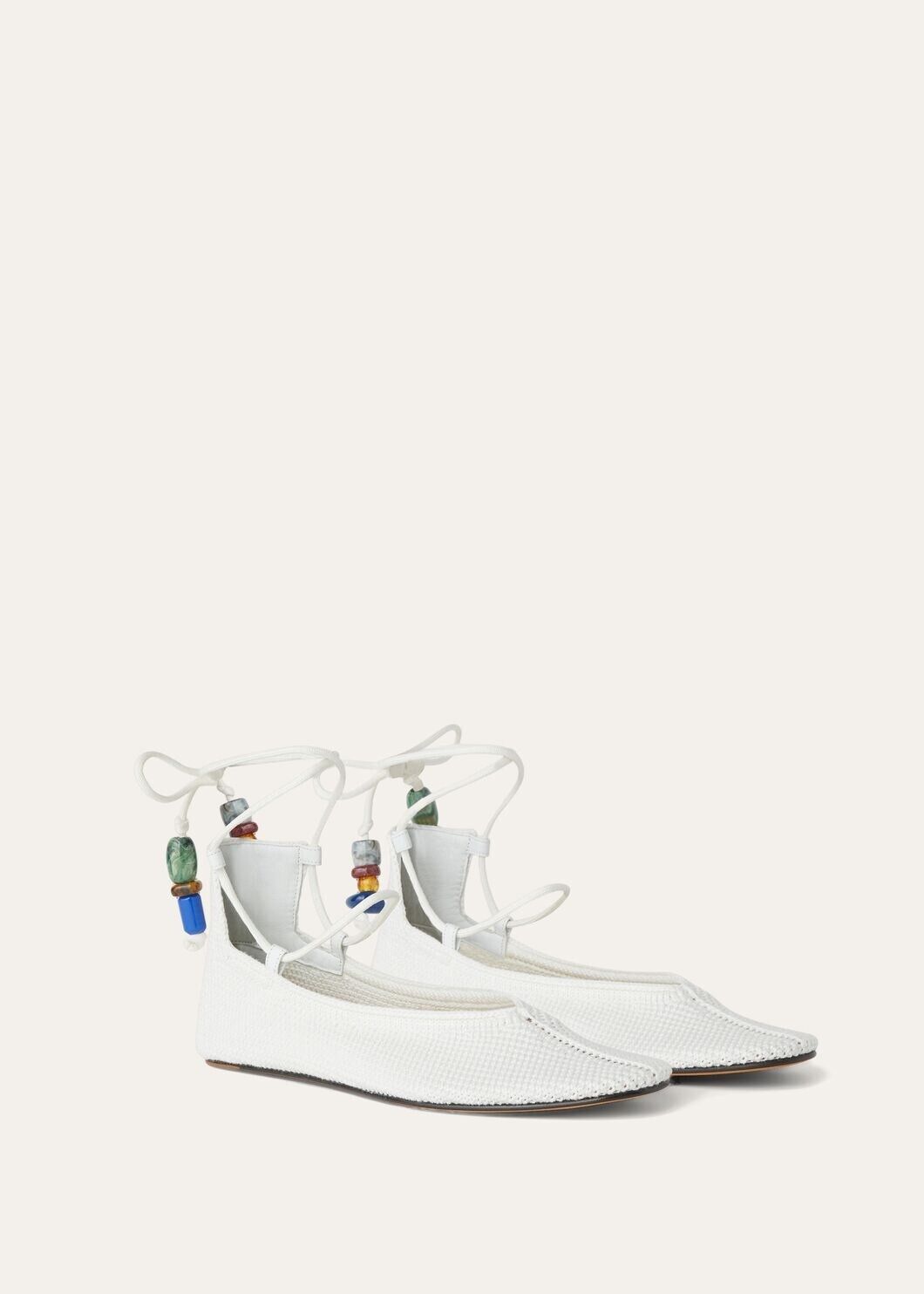 Loro Piana o1srvl11e0725 Bingin Crochet Ballerinas Flats in White Size US 6 / IT 36 - 3 Thumbnail