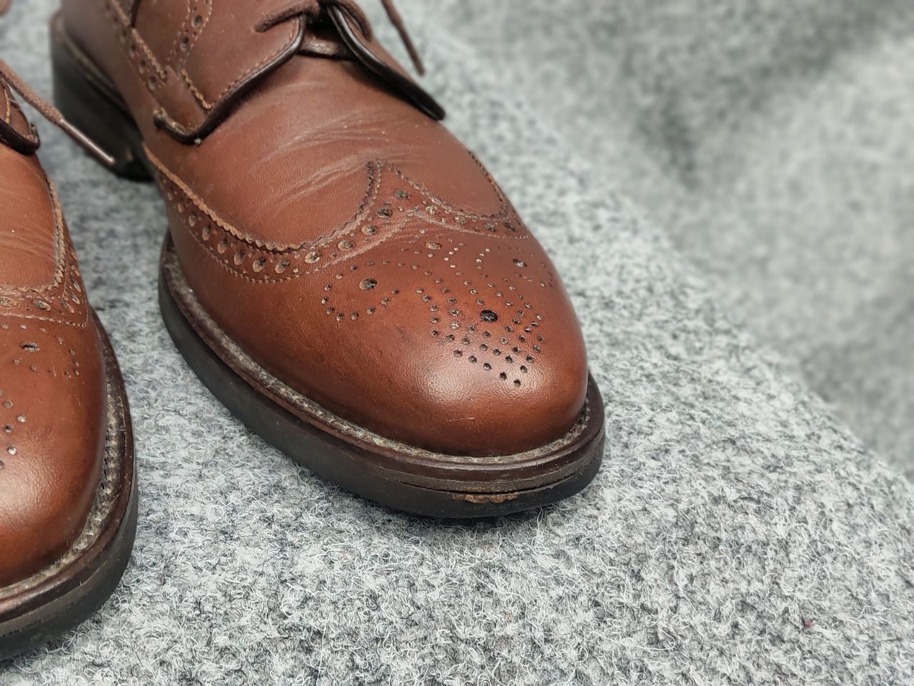 Barbour Barbour Design Dark Brown Leather Ouse Brogue Shoes Size US 7.5 / EU 40-41 - 7 Thumbnail