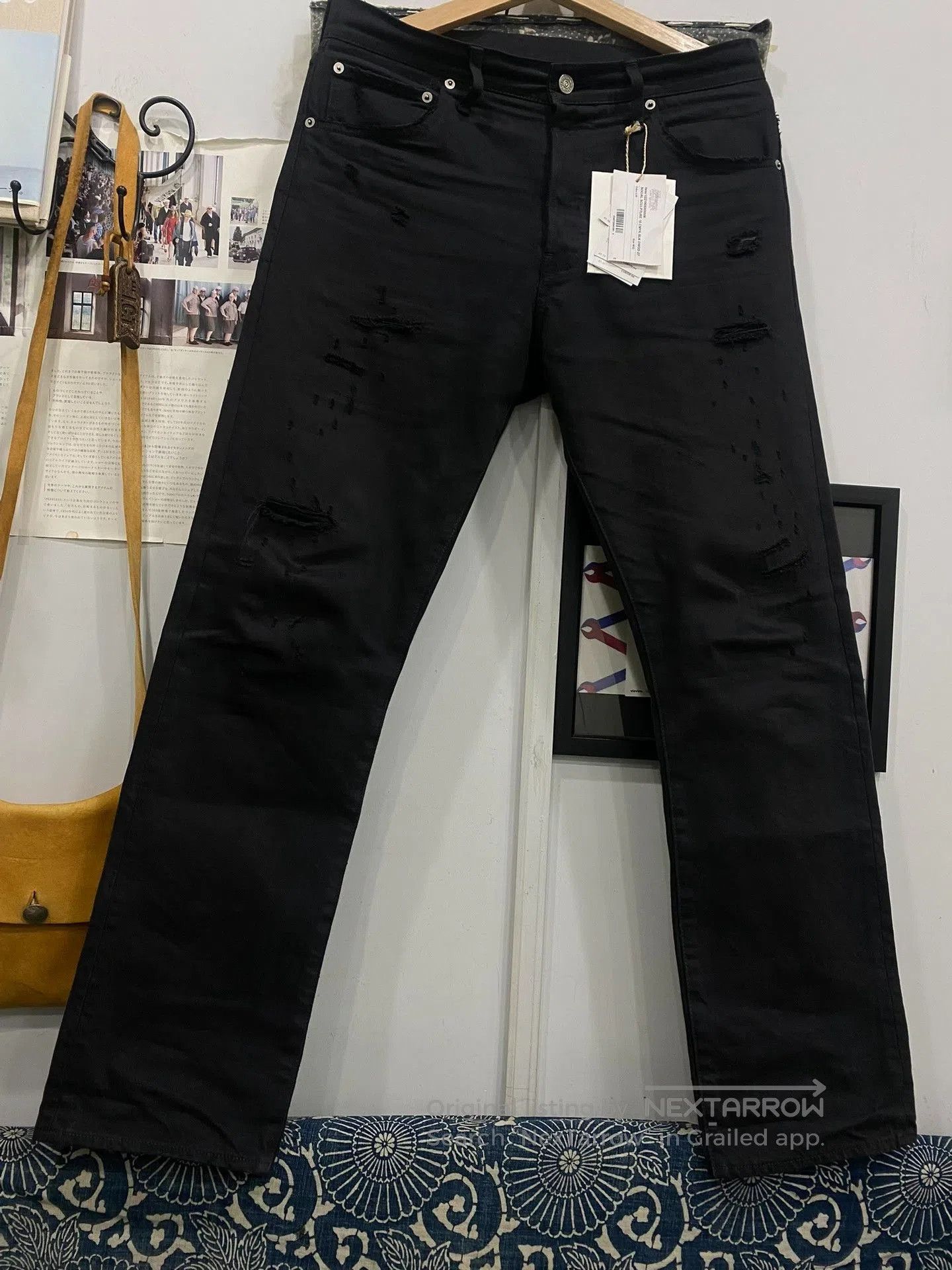 Visvim black distressed visvim denim pants W32 L30. Size US 32 / EU 48 - 1 Thumbnail