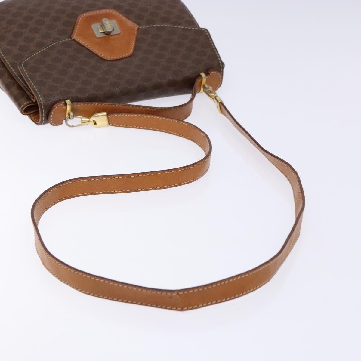 Celine CELINE Macadam Canvas Hand Bag Pvc Leather Brown Gold Size ONE SIZE - 9 Thumbnail