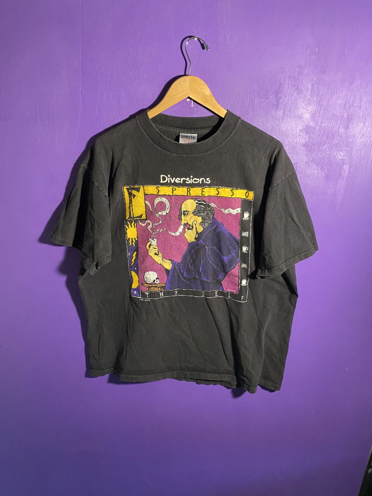 Other Vintage 90s Espresso thy self coffee t-shirt Size US XL / EU 56 / 4 - 1 Thumbnail