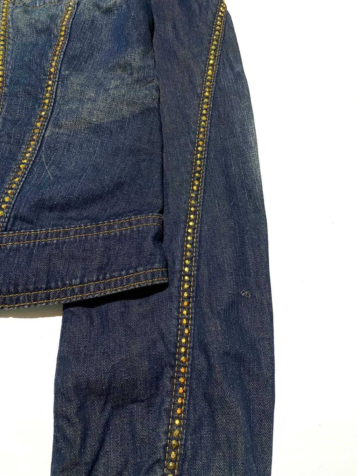 Versace Jeans Couture VERSACE JEAN COUTURE STUDDED DISTRESSED DENIM JACKET Size M / US 6-8 / IT 42-44 - 10 Thumbnail