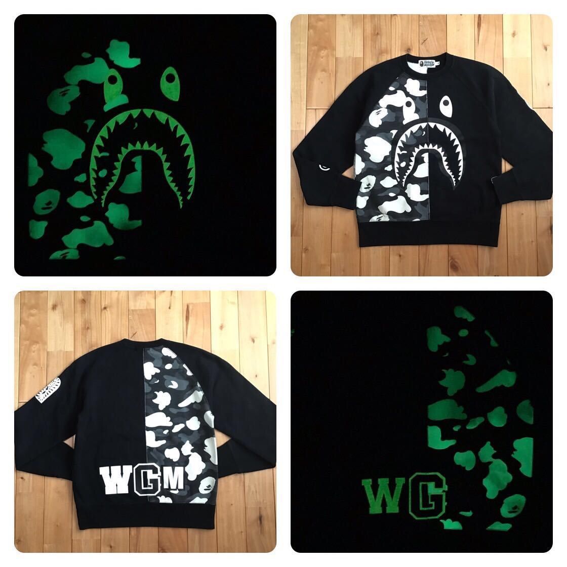 💫Glow in the dark💫 City camo shark sweat shirt BAPE APE