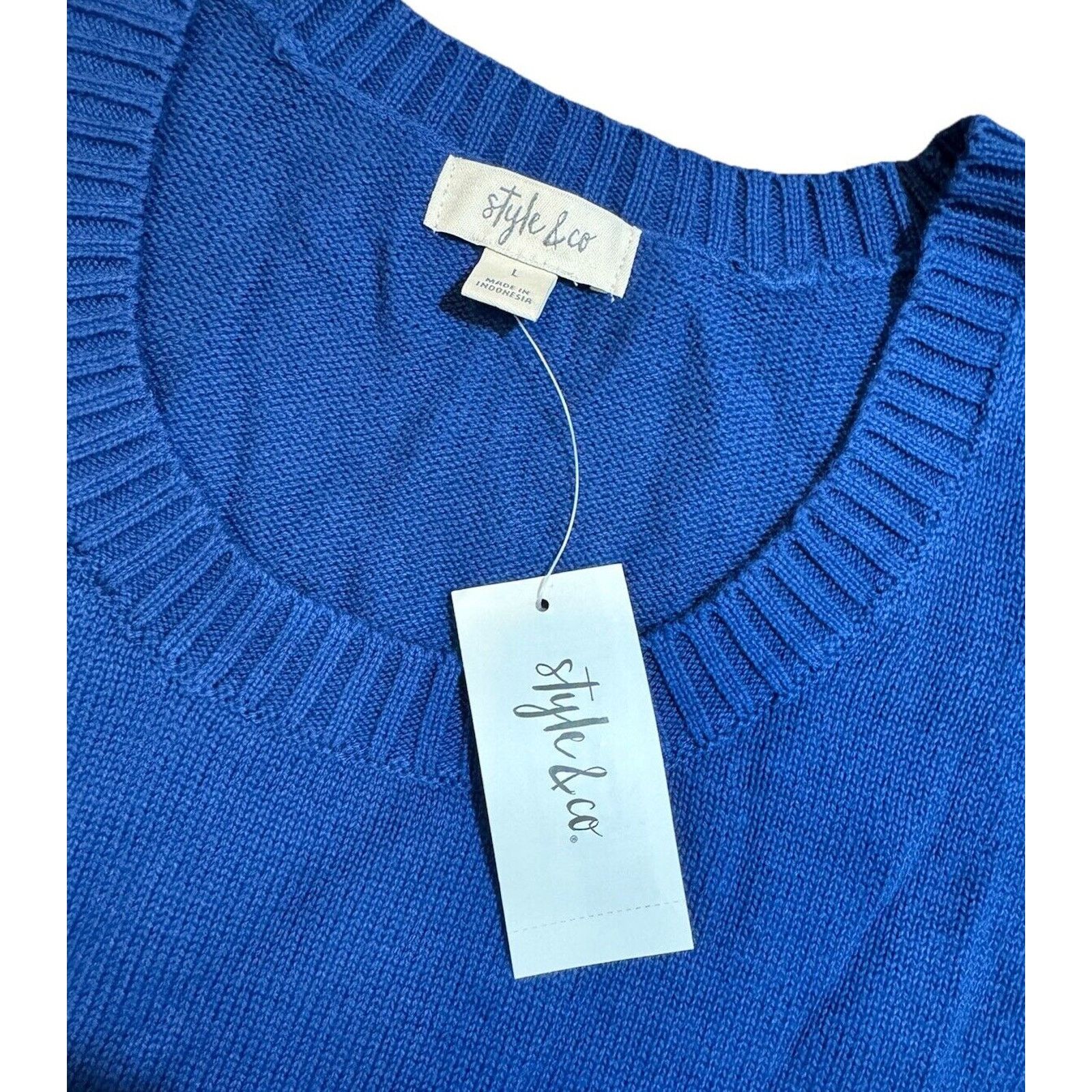 Other Style & CoSweater-Knit Tank Royal Blue Size Large, NWT Size L / US 10 / IT 46 - 4 Thumbnail