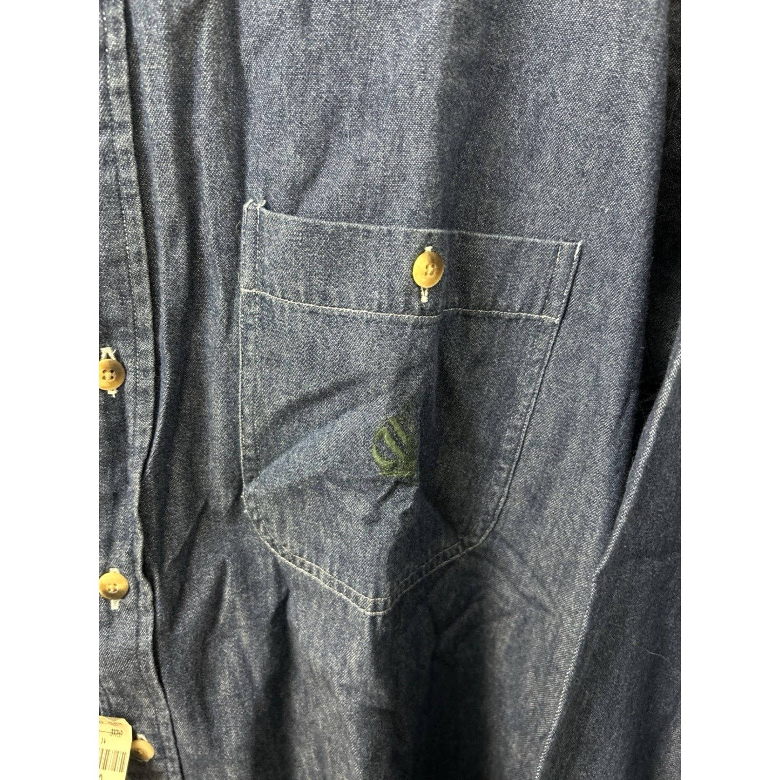 Nautica VINTAGE Nautica Denim Shirt Mens XL Blue Button-Down Cotton Long Sleeve Plaid NWT Size US XL / EU 56 / 4 - 5 Thumbnail