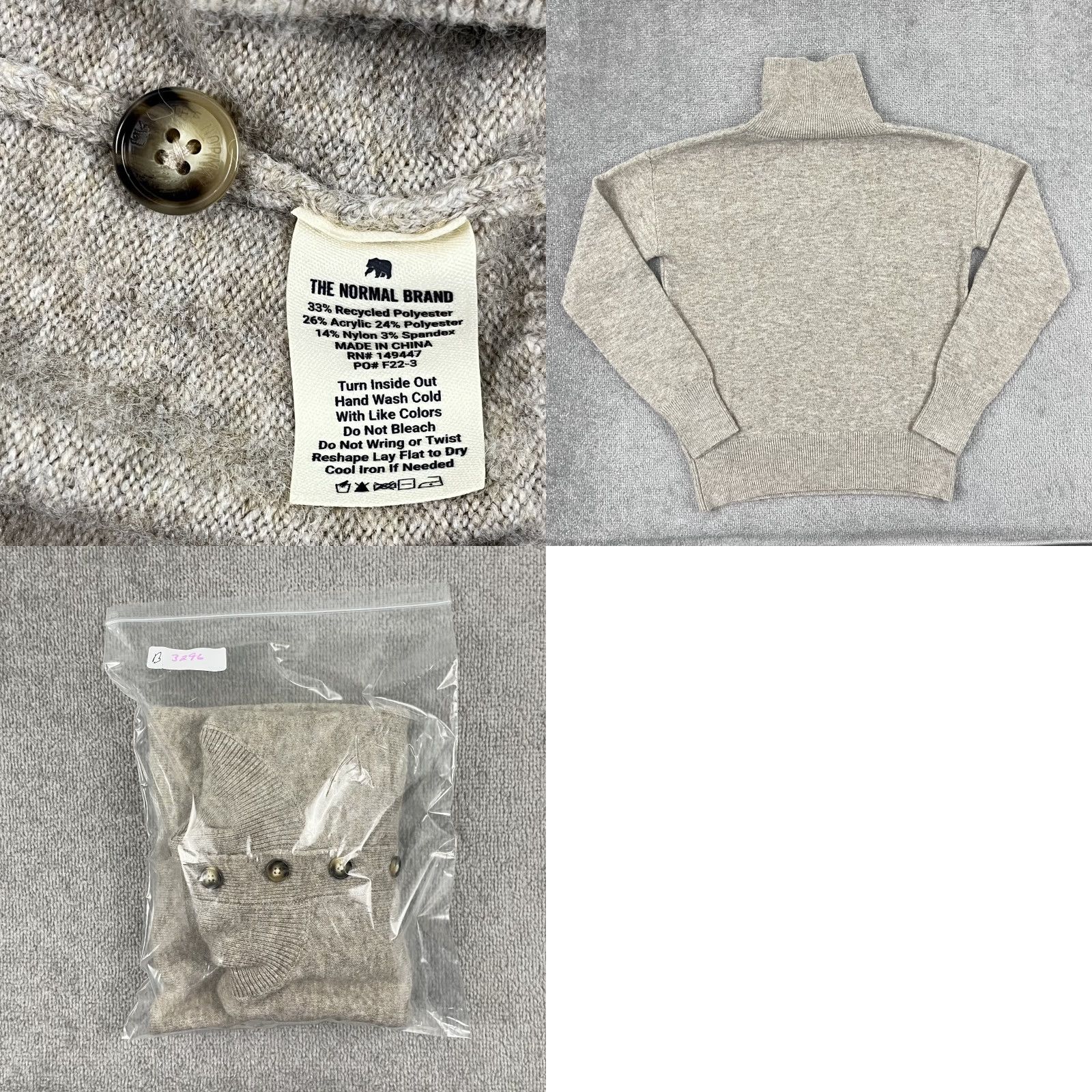 Vintage The Normal Brand Sweater Men Medium Brown Stretch Henley High Neck Preppy Casual Mens Size US M / EU 48-50 / 2 - 8 Thumbnail