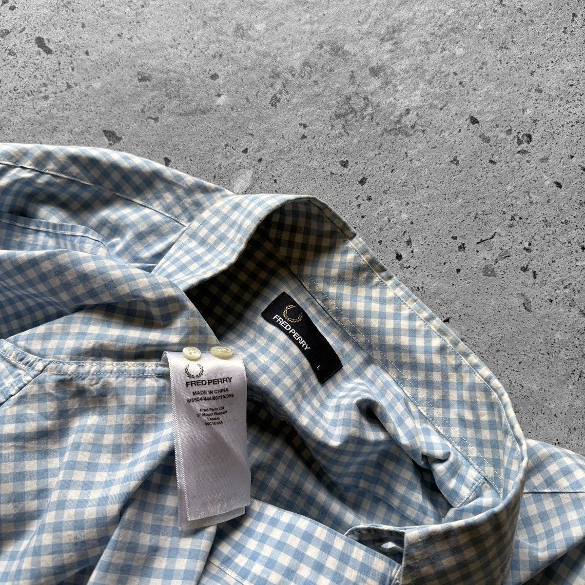 Fred Perry × Vintage Fred Perry Mens Checkered Button Down Long Sleeve Shirt Size US L / EU 52-54 / 3 - 4 Thumbnail