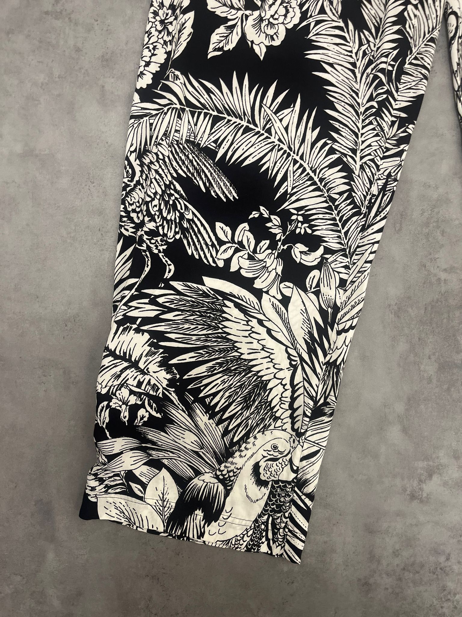 Palm Angels o1c11t2y0823 Jungla Parrots Pajama Pants in Black & White Size US 32 / EU 48 - 4 Thumbnail