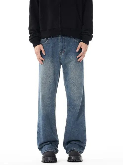 Japanese Brand × Jean American style trendy slim fit men's flared distressed jeans Size US 32 / EU 48 - 1 Thumbnail