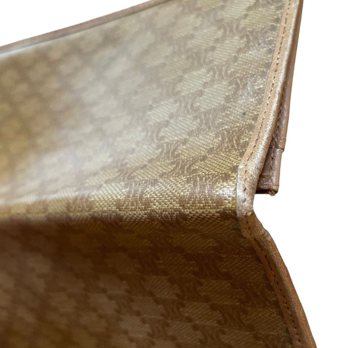 Celine Vintage Céline Macadam Checkbook Wallet Beige Size ONE SIZE - 4 Thumbnail