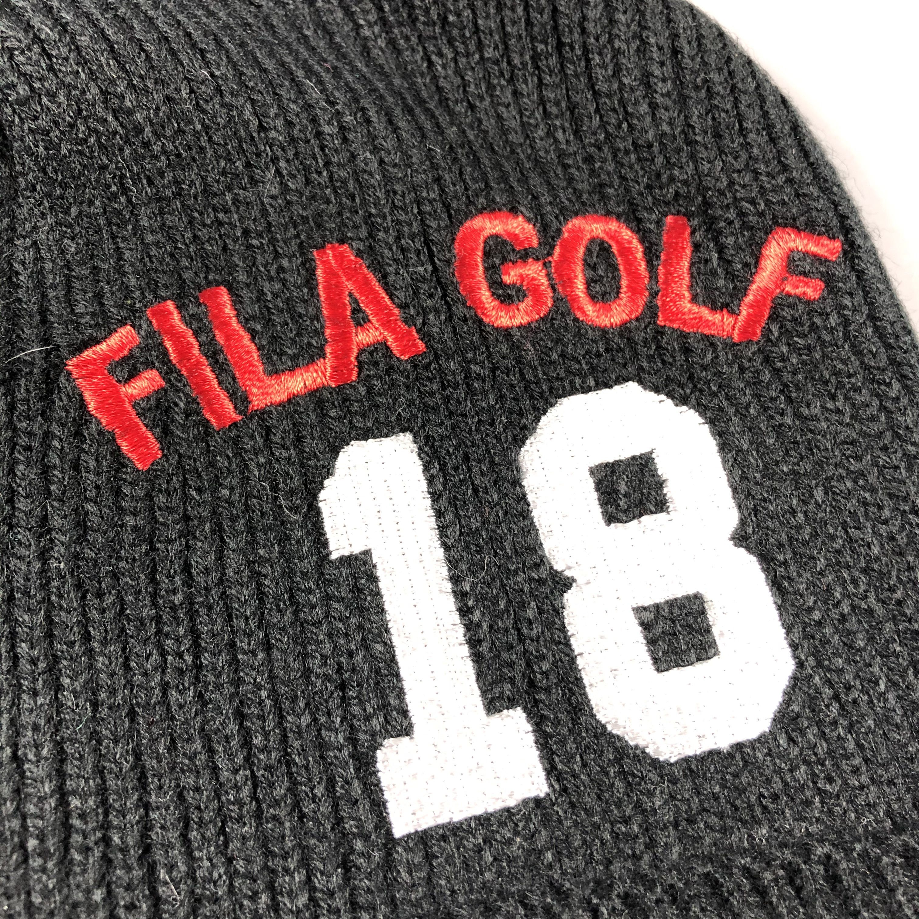 Fila × Vintage Fila Golf Beanie Snow Hat Snow Cap -D1266 Size ONE SIZE - 5 Thumbnail