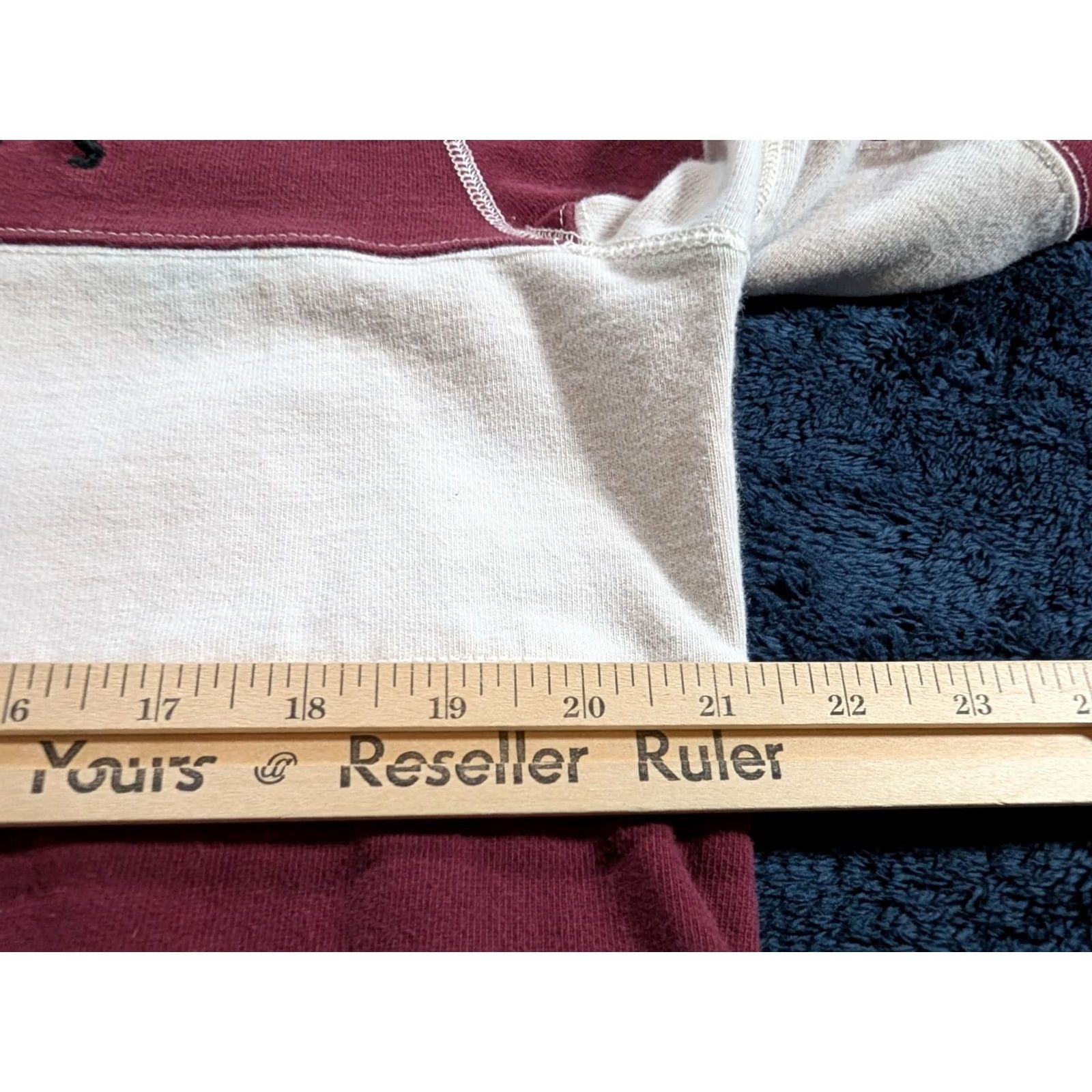 Express EXPRESS Rugby Shirt Mens Large 100% Cotton Burgundy Red & White Striped Long Sleeve Collared Shirt Size US L / EU 52-54 / 3 - 7 Thumbnail