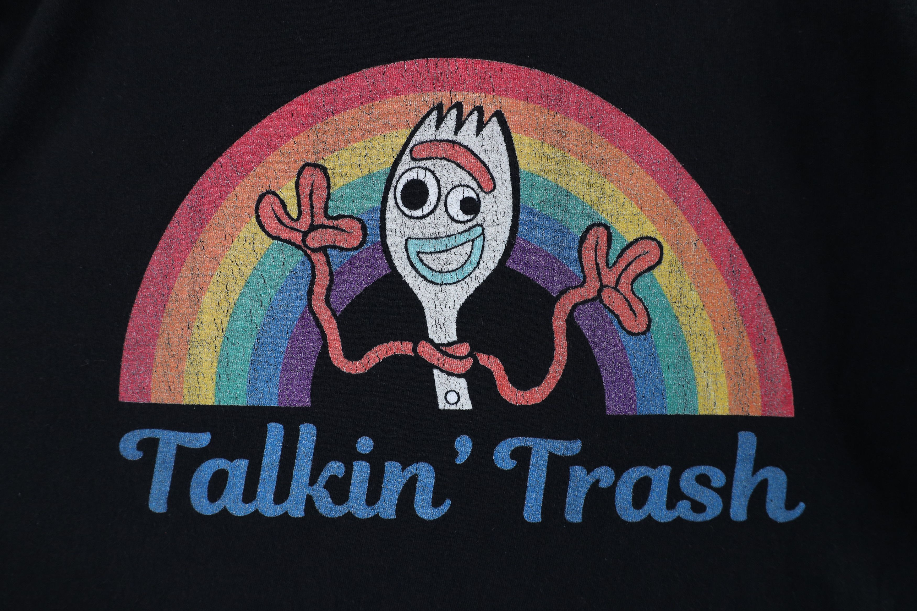 Vintage Vintage Y2K Disney Toy Story 4 Trash Forky T-Shirt Black Size US L / EU 52-54 / 3 - 4 Thumbnail