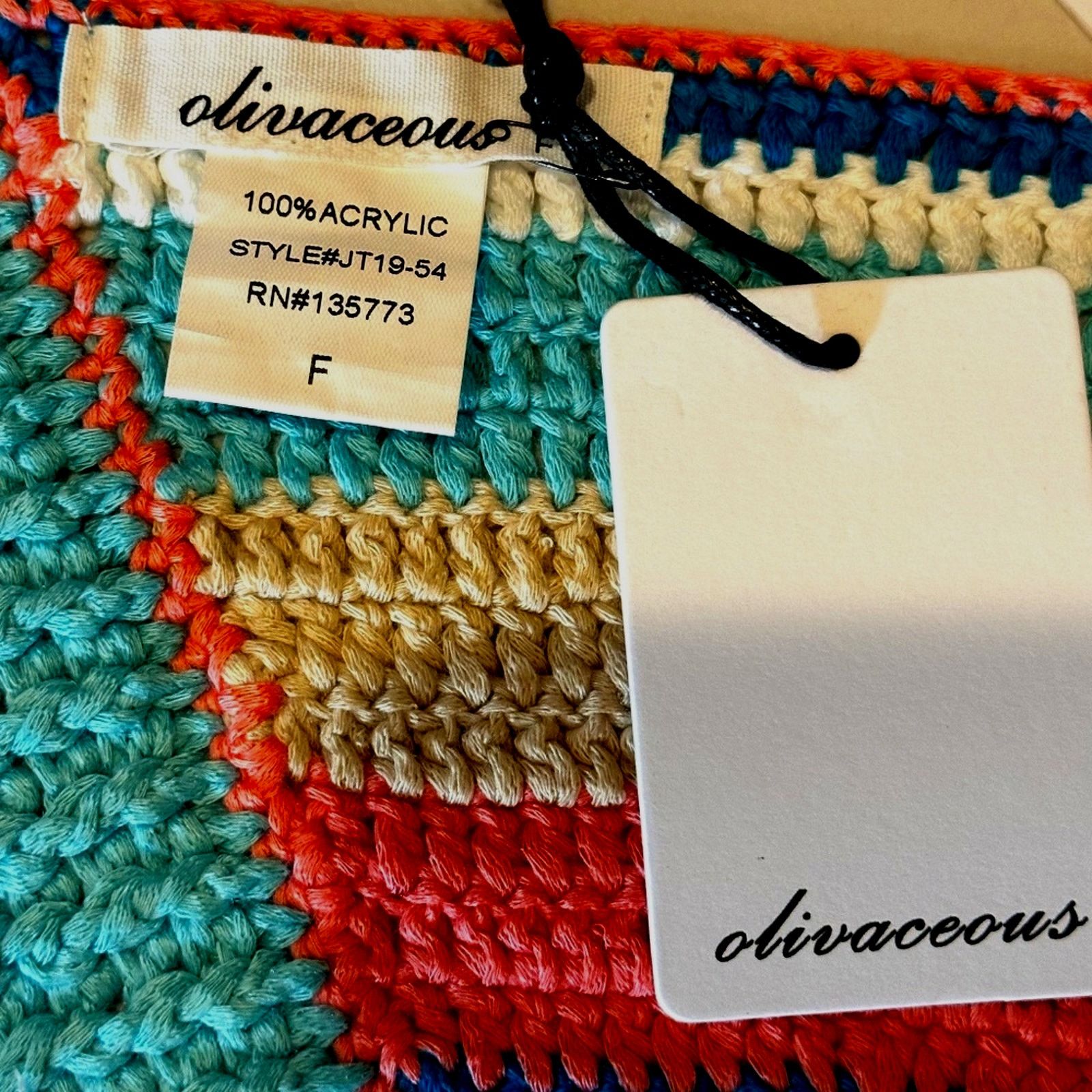 Other Olivaceous Rainbow Crochet Crop Top Multi size M Size M / US 6-8 / IT 42-44 - 15 Thumbnail