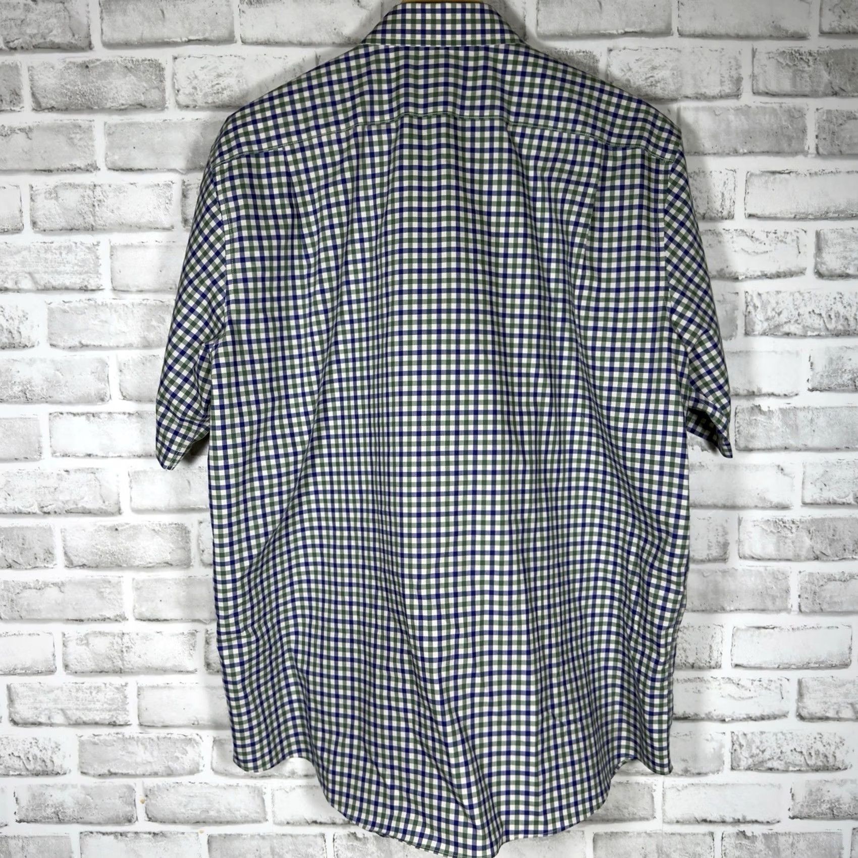 Vintage L.L. Bean Wrinkle Resistant 100% Cotton Short Sleeve Button-Down Shirt Mens L Blue Plaid Button-Up Size US L / EU 52-54 / 3 - 5 Thumbnail