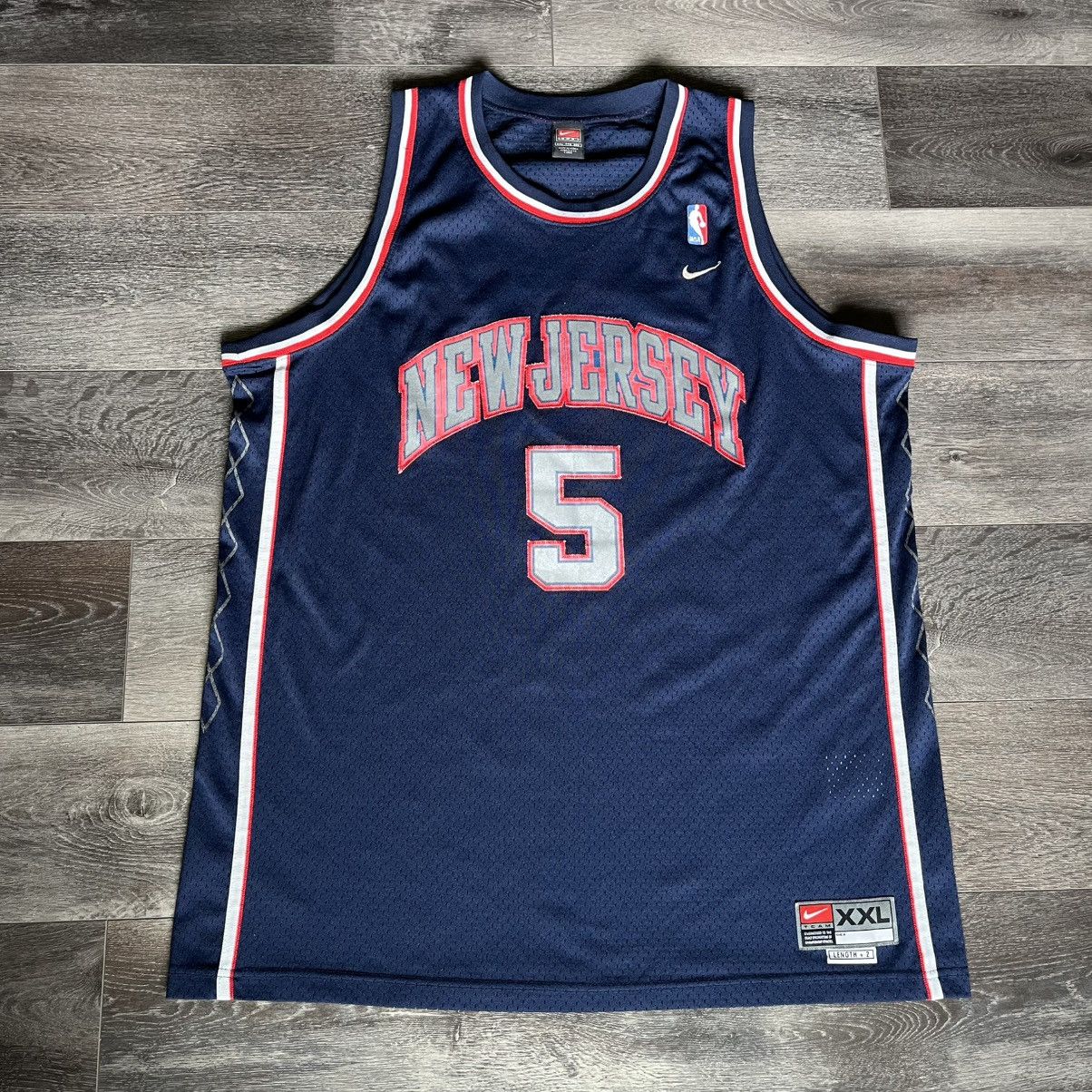 NBA Vintage 2000s NBA Nike Jason Kidd New Jersey Nets Jersey #5 Size US XXL / EU 58 / 5 - 2 Thumbnail