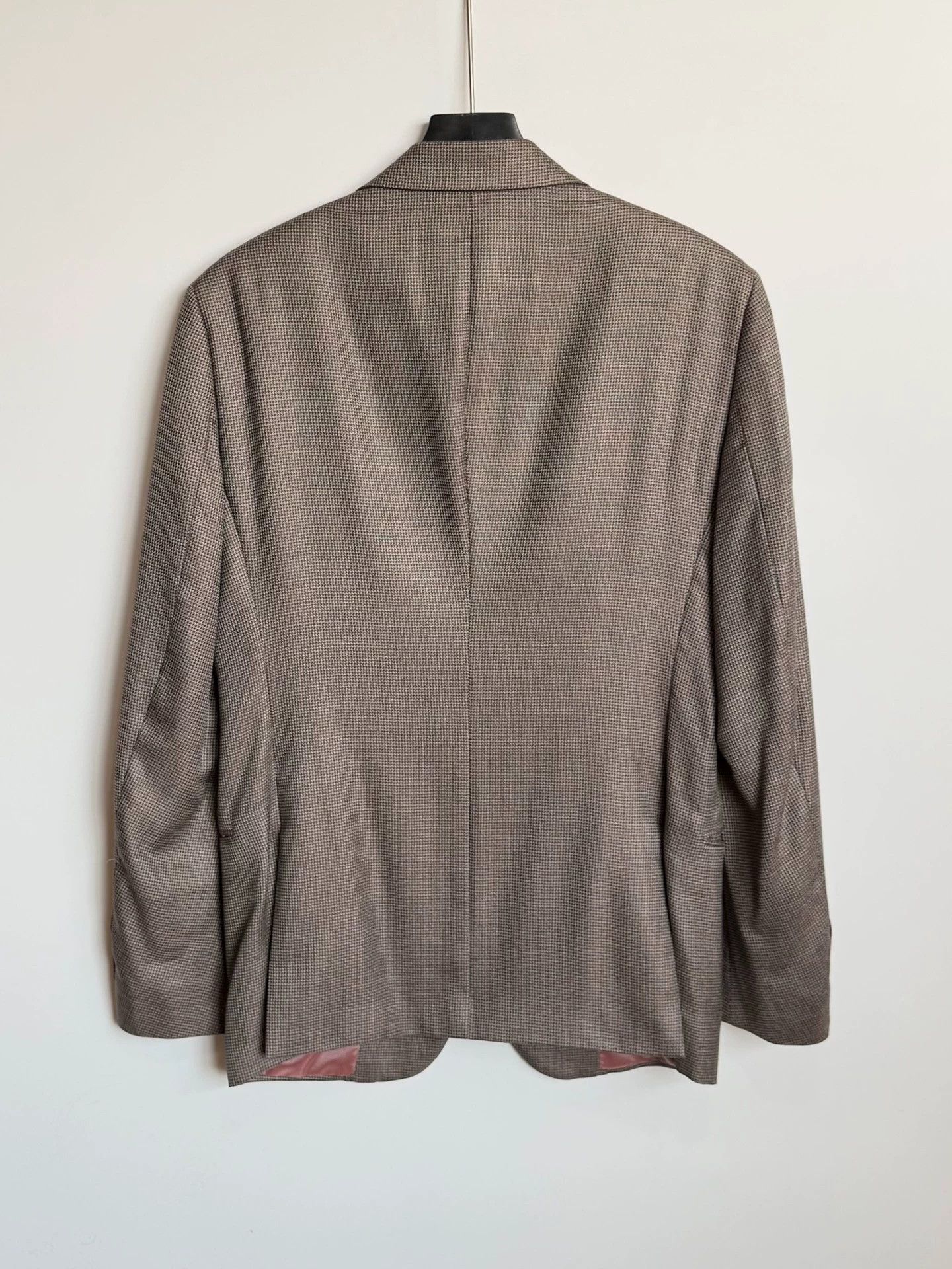Giorgio Armani Giorgio Armani Wool Silk Blend Blazer 50 Grey Woven Size 50S - 3 Thumbnail