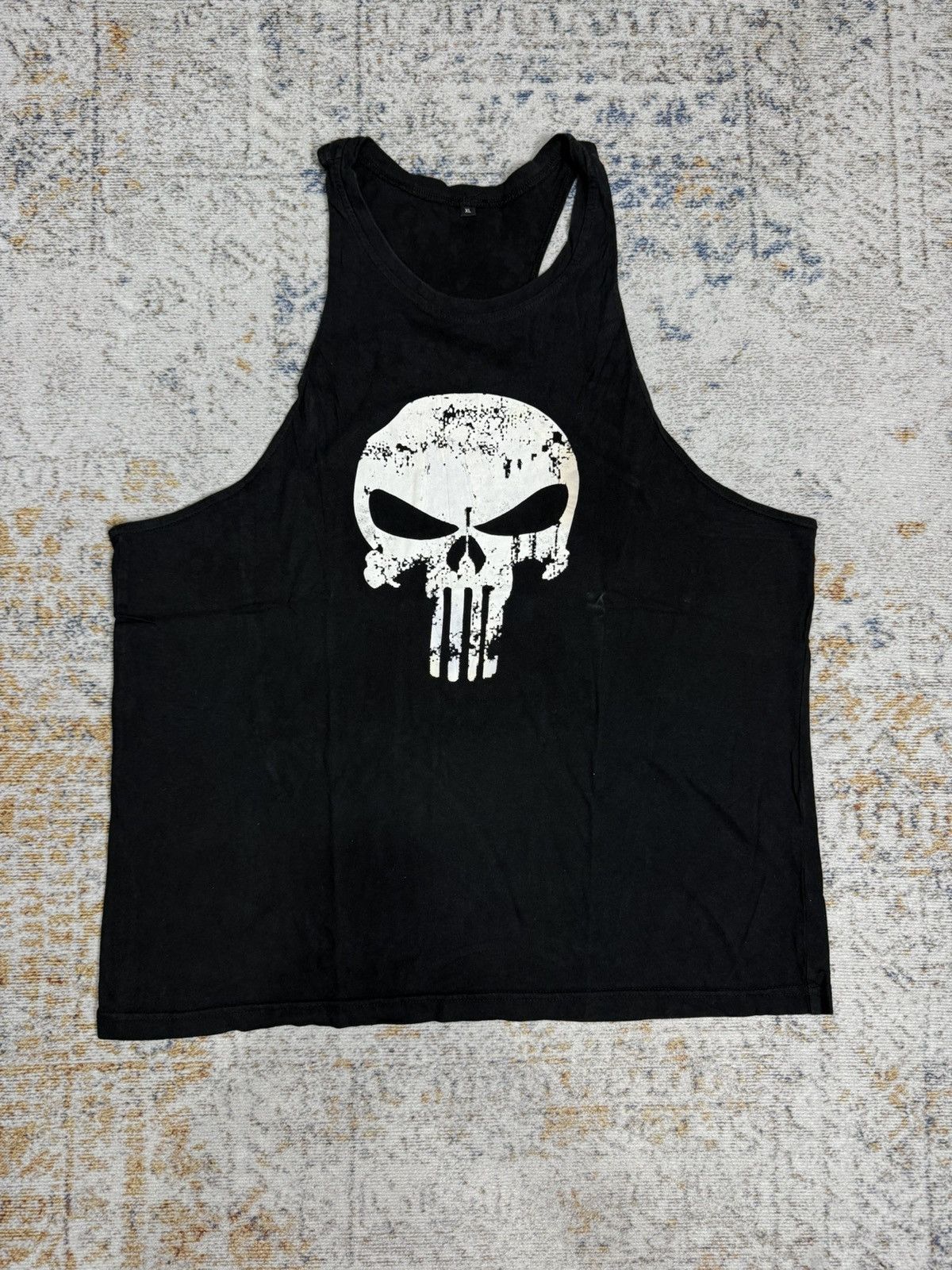 Y2k skull art tank top