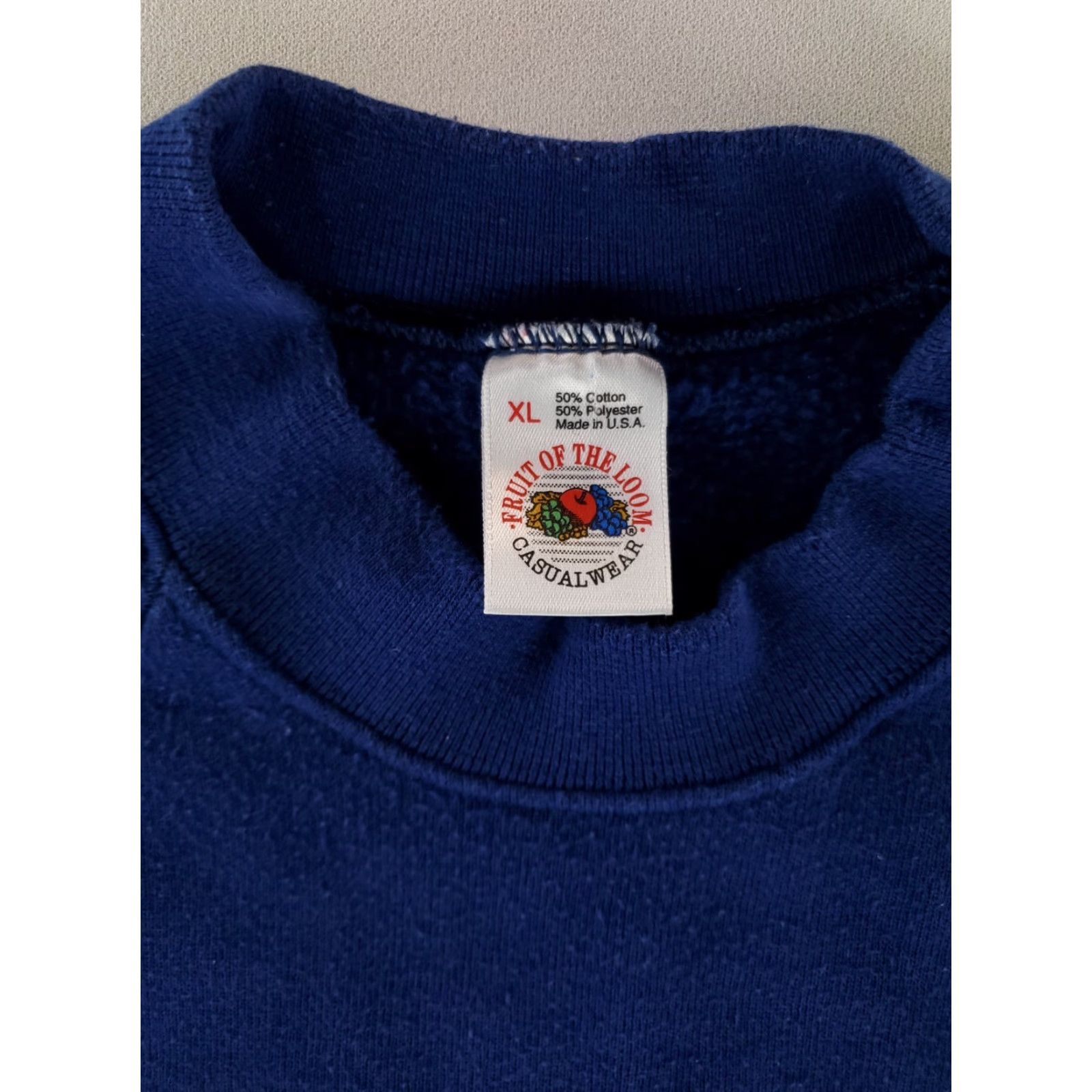 Fruit Of The Loom VINTAGE Fruit of the Loom Sweatshirt Long Sleeve Blue Mens XL Pullover Made USA Casualwear Size US XL / EU 56 / 4 - 2 Thumbnail