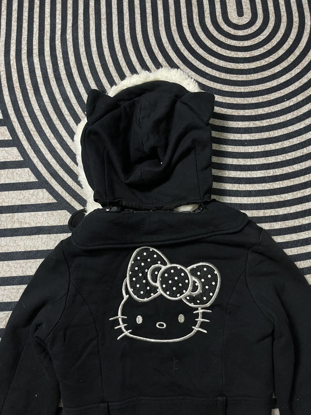 Japanese Brand 2000s HELLO KITTY X BLACK PEACE NOW RIDER JACKET RARE DESIGN Size M / US 6-8 / IT 42-44 - 19 Thumbnail