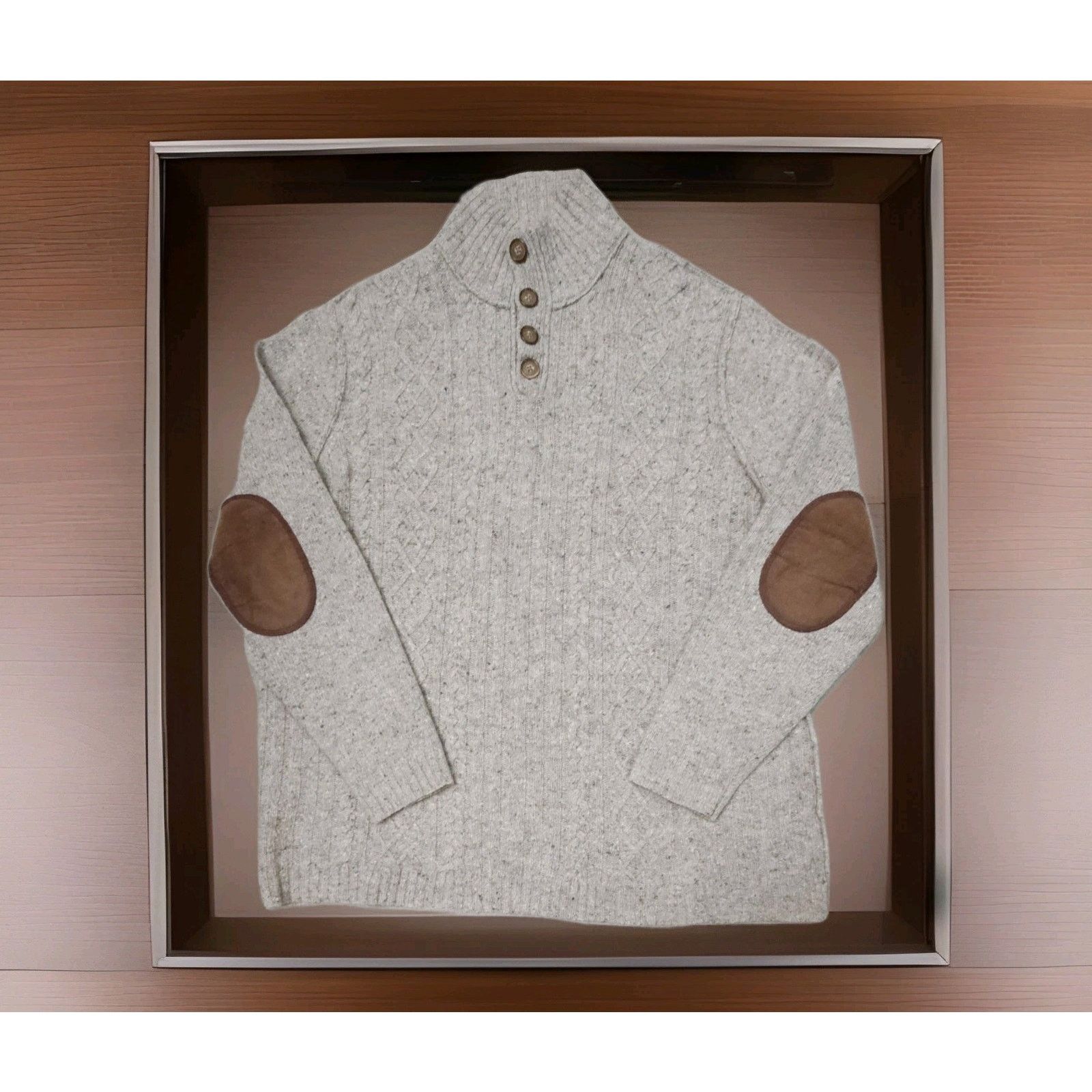 Johnston & Murphy Johnston & Murphy Lambs Wool Sweater with Elbow Patches L Size US L / EU 52-54 / 3 - 1 Thumbnail
